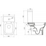 Чаша напольного унитаза BELBAGNO BB128CP