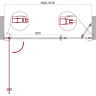 Душевая дверь BELBAGNO ETNA-B-11-100+70-C-Cr