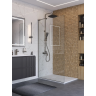 Душевая перегородка BELBAGNO UNO UNO-L-1-TB-100-C-GM 100 см, профиль оружейная сталь матовый, стекло прозрачное