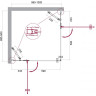 Душевой уголок 100x90 см BELBAGNO KRAFT KRAFT-AH-22-100/90-C-Cr-L