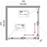 Душевой уголок 80x80 см BELBAGNO UNO UNO-195-A-2-80-C-Cr