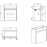 Тумба Bianco Lucido 45,4 см BELBAGNO PIETRA PIETRA MINI-460-1A-SO-BL-R